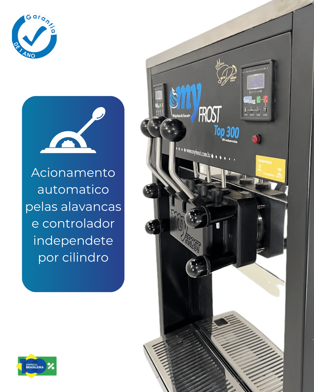 My Frost TOP 300 - Máquina de Sorvete Expresso 3 Sabores - Imagem 4